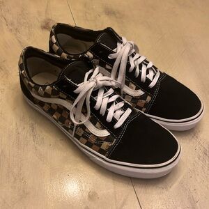 Mens VANS Camo Checkered low top off the wall size 12